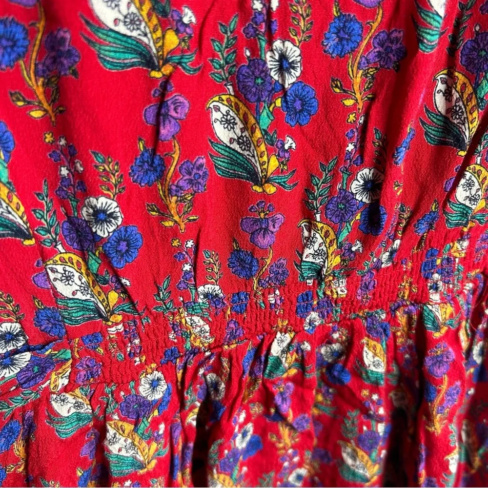 Anthropologie Red Ruffled Tiered Sundress - Picture 10 of 11